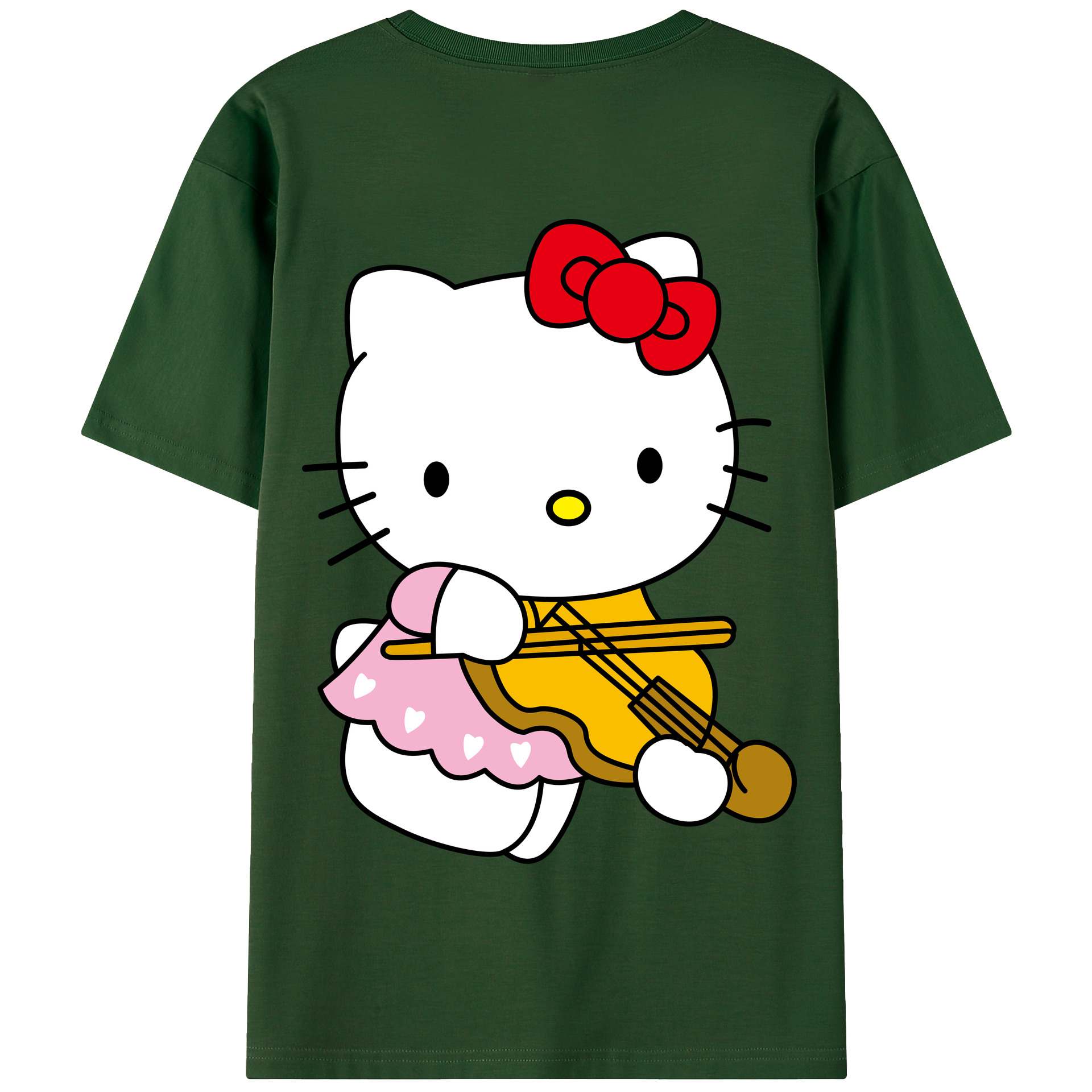 （画像用） Hello Kitty ハローキティ 綿100％半袖Tシャツ（背面プリント）